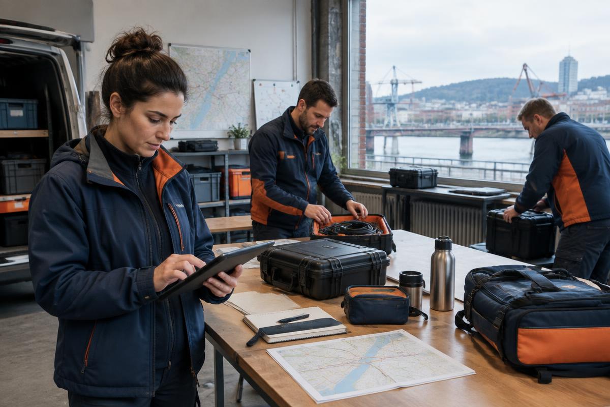 Une équipe mobile prépare ses interventions avec une tablette
